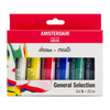 Royal Talens Amsterdam Standard Series Acrylic Paint Set, General Selection Set of 6x 20mL 