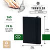 Pentalic Recycled Traveler Pocket Journal Sketchbook, 3"x4", Purple