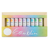 Gamblin Artist's Oil Color, Radiant Colors Set, Includes 9 Colors and Painting Panel