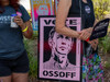 VOTE JON OSSOFF 2026 Yard Sign, 18"x24", Hand-Painted