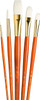 Princeton Artist Brush Company Princeton Brush RealValue Set, Long Handle Series 9100, #9155, White Taklon, 5pk  Princeton Artist Brush Company Princeton Brush RealValue Set, Long Handle Series 9100, #9155, White Taklon, 5pk