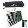  Faber-Castell 9000 Artist Graphite Drawing Set, Includes Carrying Case, Eraser, & Sharpener 