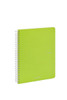 Fabriano EcoQua Spiral-Bound Notebook, 5.83" x 8.27", A5, Grid, 70 Sheets, Lime