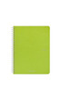 Fabriano EcoQua Spiral-Bound Notebook, 5.83" x 8.27", A5, Grid, 70 Sheets, Lime
