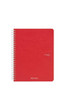 Fabriano EcoQua Spiral-Bound Notebook, 5.83" x 8.27", A5, Grid, 70 Sheets, Red