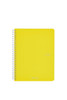 Fabriano EcoQua Spiral-Bound Notebook, 5.83" x 8.27", A5, Grid, 70 Sheets, Yello