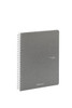 Fabriano EcoQua Spiral-Bound Notebook, 5.83" x 8.27", A5, Blank, 70 Sheets, Grey