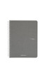 Fabriano EcoQua Spiral-Bound Notebook, 5.83" x 8.27", A5, Blank, 70 Sheets, Grey