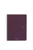 Fabriano EcoQua Spiral-Bound Notebook, 5.83" x 8.27", A5, Blank, 70 Sheets, Wine
