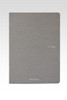 Fabriano EcoQua Notebook, 8.27" x 11.69", A4, Blank, 40 Sheets, Grey