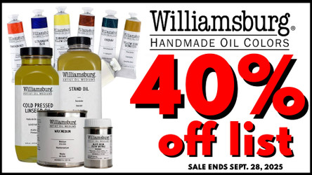 Williamsburg Oil Color 40% off list Williamsburg Oil Color 40% off list