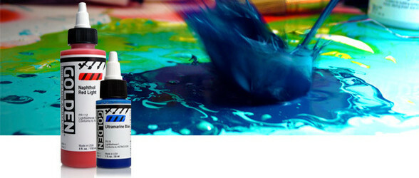 High Flow is acrylic paint that can go from brush to marker or from dip pen  to airbrush and more. From fine lines to broad strokes, High Flow Acrylic  has