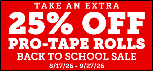 Pro-Tape Rolls Extra 25% off