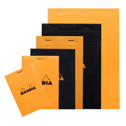 Rhodia Classic Side Staplebound A4 Orange Lined Notebook