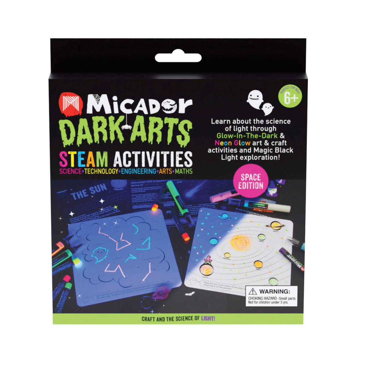 Micador Dark Arts, Neon Glow Scented Highlighters, 6-Color Set - 20765185