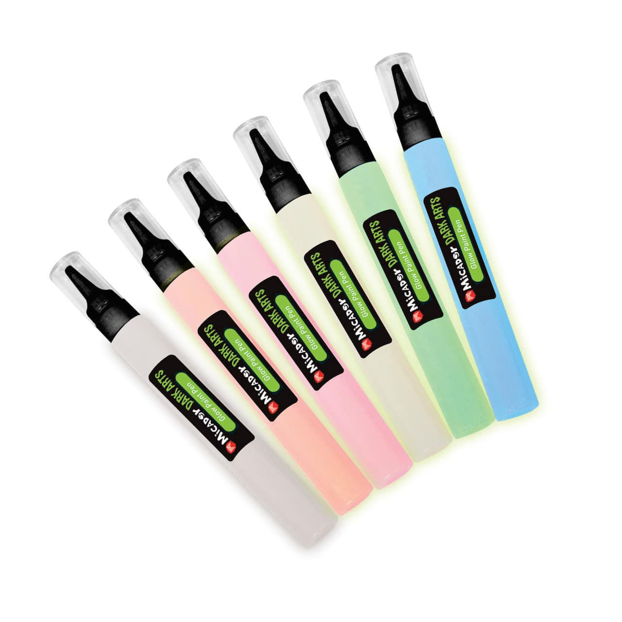 Micador Dark Arts, Glow Paint Pens Set, 6-Color Pen Set - Sam Flax