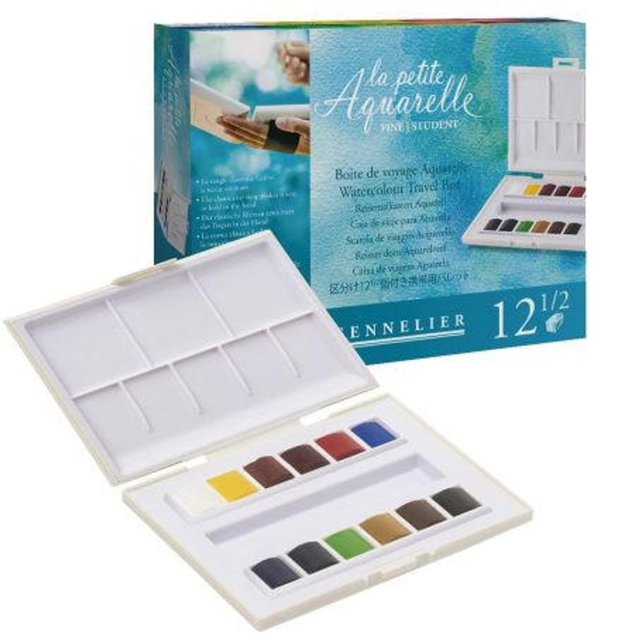 Sennelier La Petite Aquarelle Watercolor Set, 12-Color Half Pan Set - Sam  Flax Atlanta