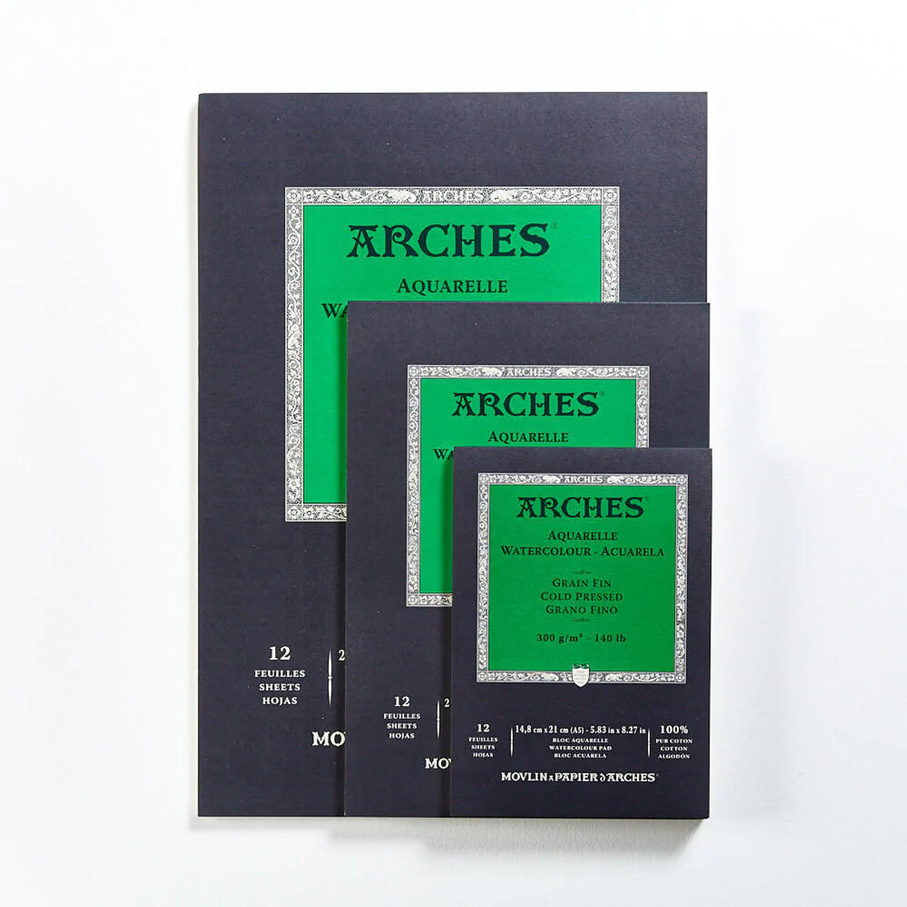 Arches 140 lb. Watercolor Pad, Cold-Pressed, 9 x 12 - Sam Flax