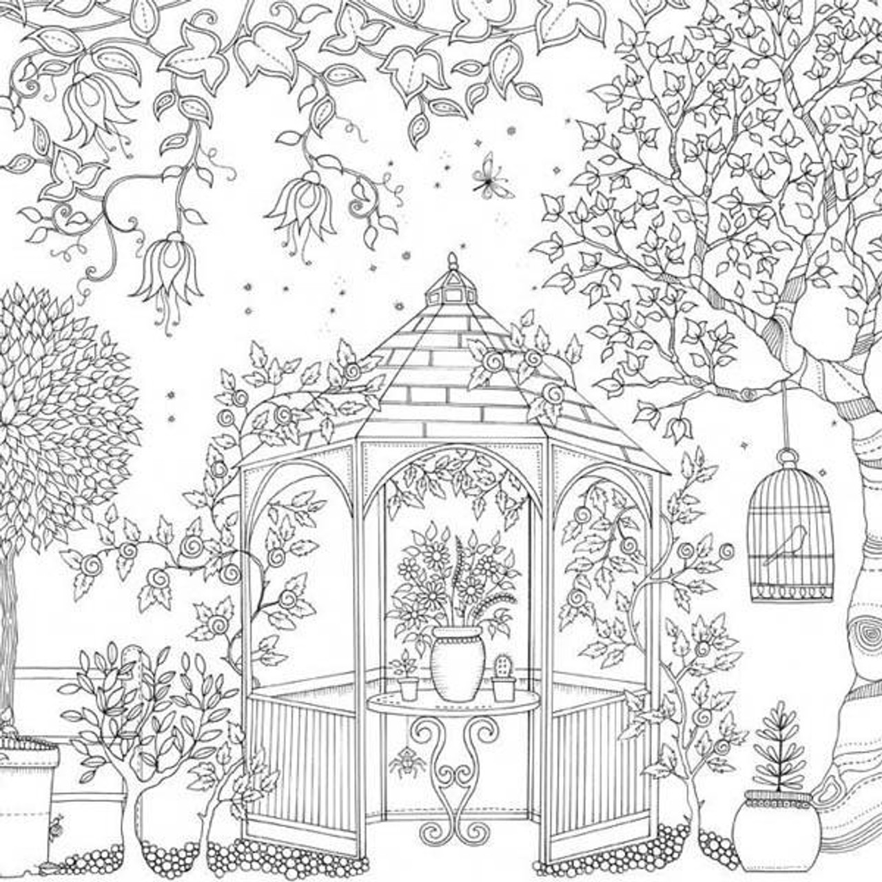 Secret Garden: An Inky Treasure Hunt and Coloring Book (For Adults