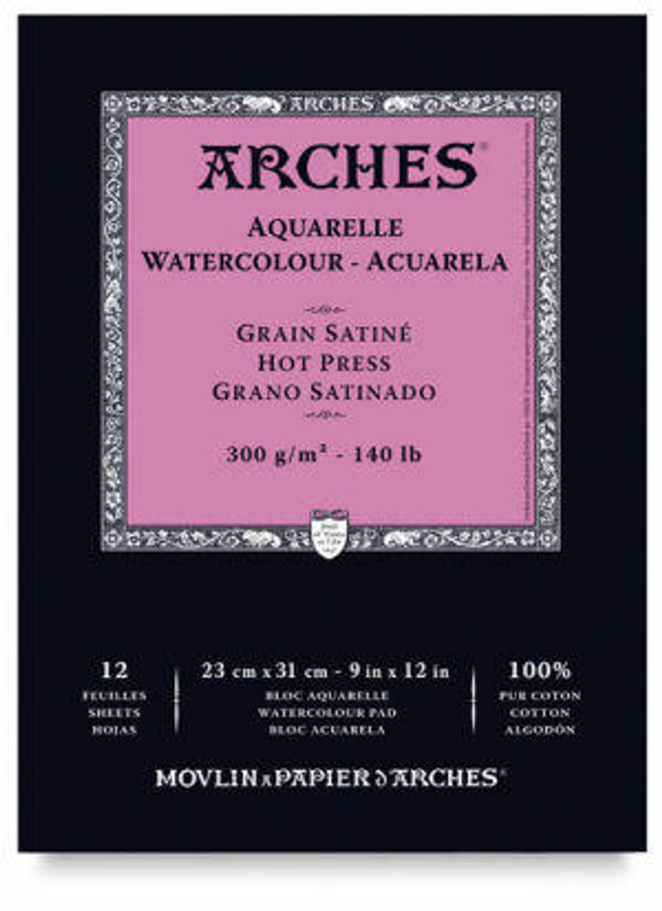 Arches 140 lb. Watercolor Pad, Cold-Pressed, 9 x 12 - Sam Flax Atlanta