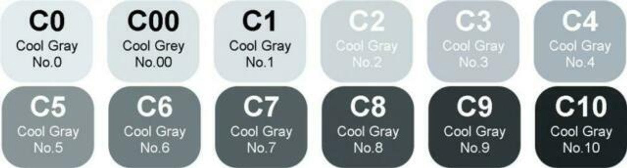 Talens Pantone Marker Cool Gray Set of 9 - The Art Store/Commercial Art  Supply