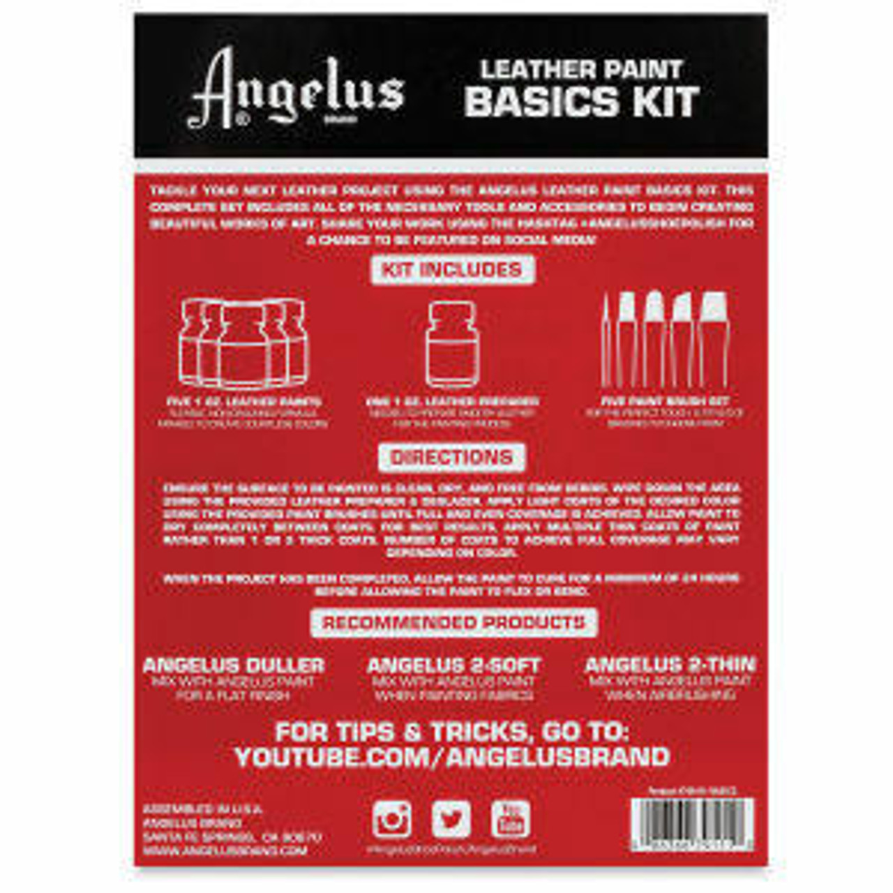 Angelus Acrylic Leather Paint Basics Kit - Sam Flax Atlanta