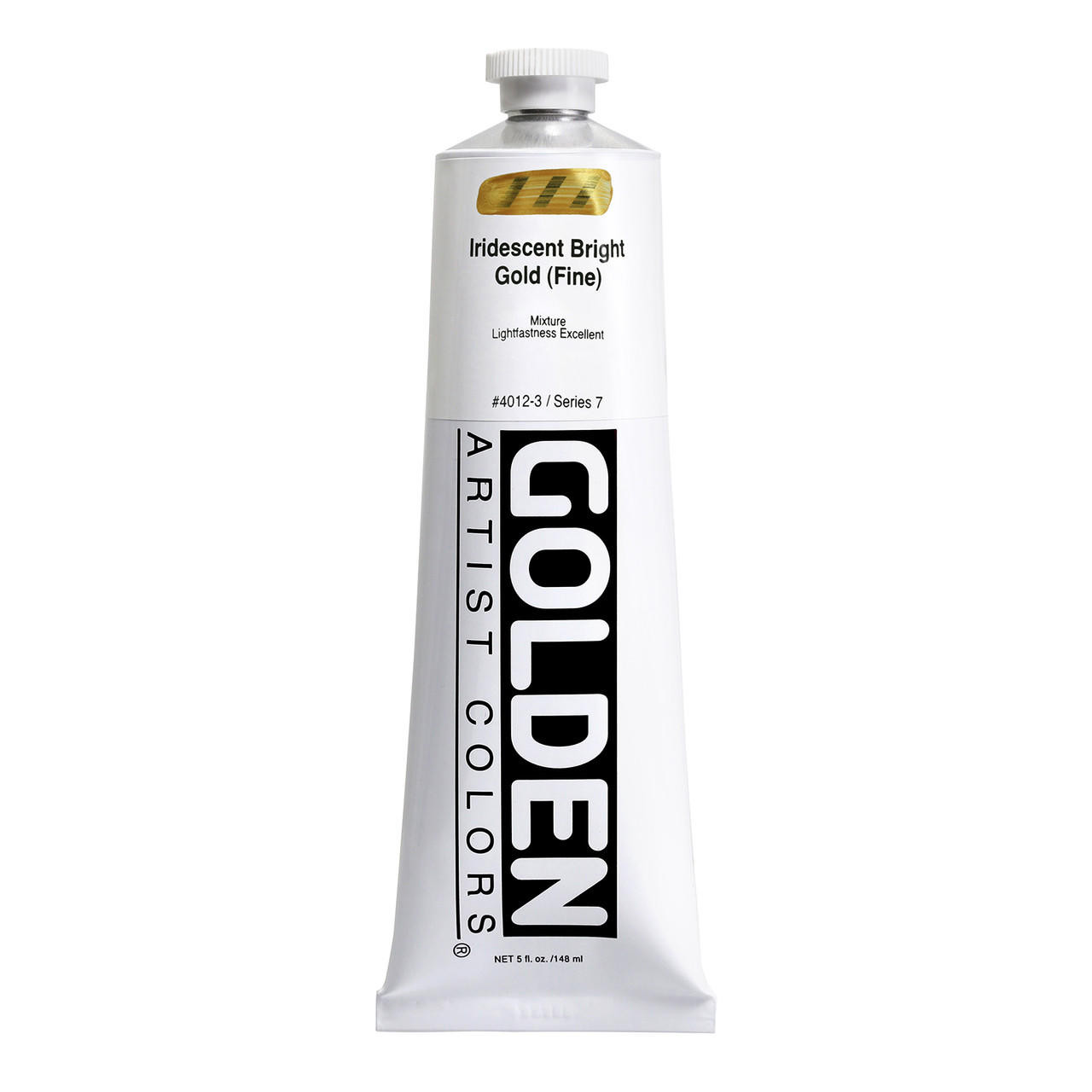 Golden : Heavy Body : Acrylic Paint : 473ml (16oz) : Bright Gold Fine  Iridescent