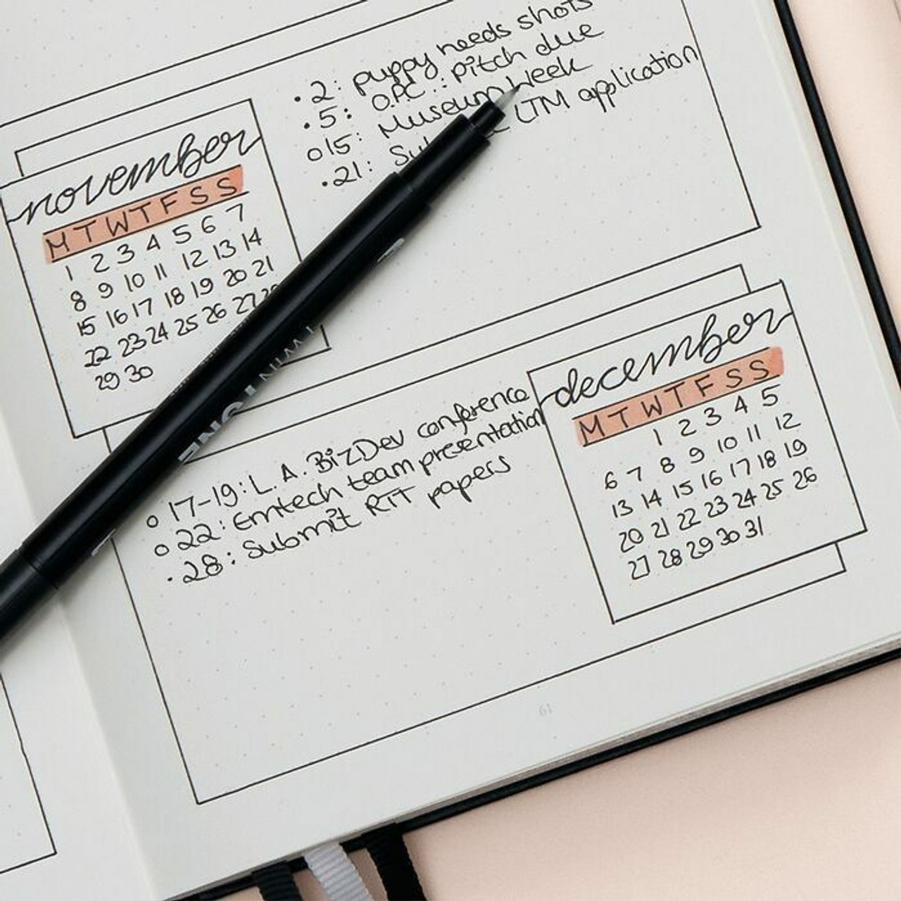 Leuchtturm Hardcover Notebook Black, Bullet Journal - Edition 2