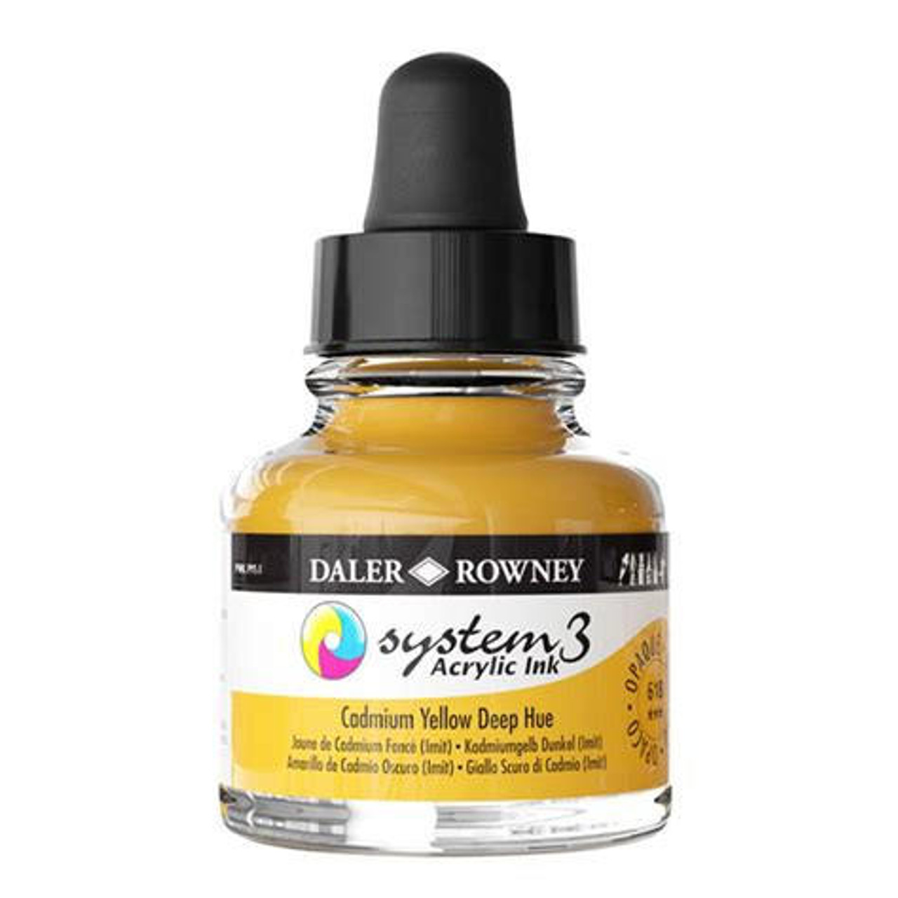 Liquitex Basics Acrylic Fluid Paint - Cadmium Yellow Deep Hue, 118 ml