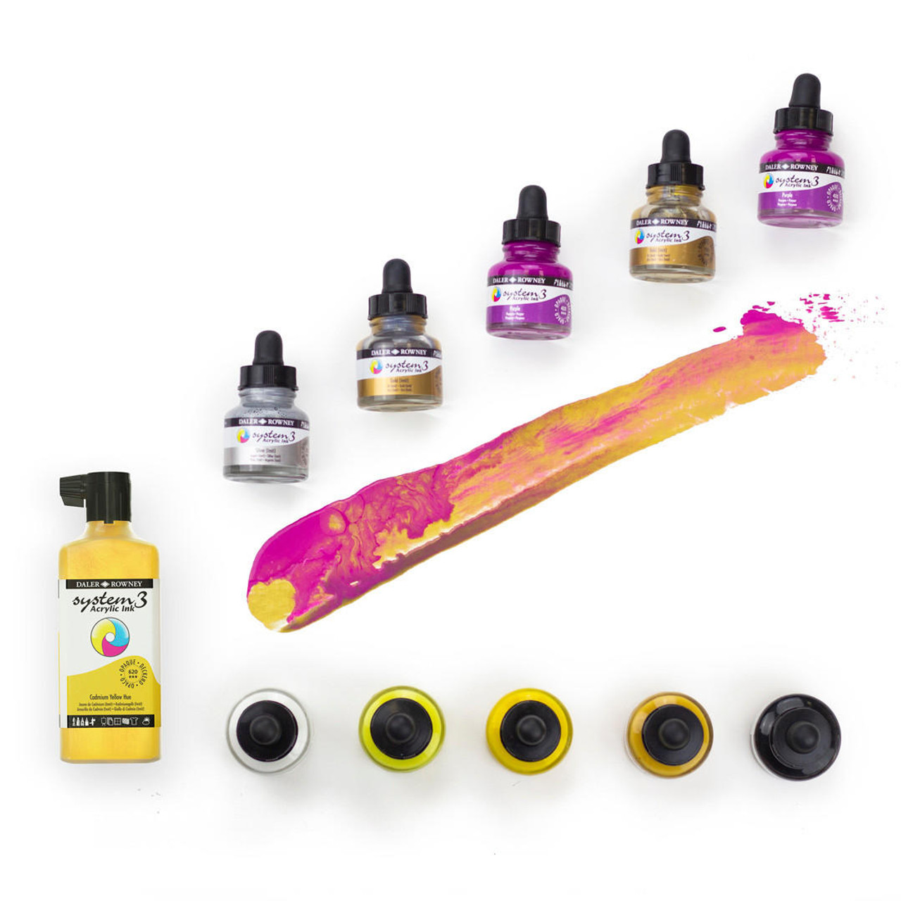 System 3 Acrylic Ink 29.5mL Fluorescent Pink - Sam Flax Atlanta