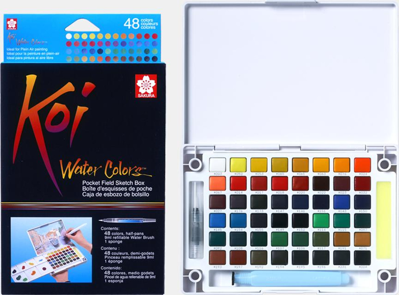 Sakura Koi Watercolor Pocket Field Sketch Box Set 48-Colors