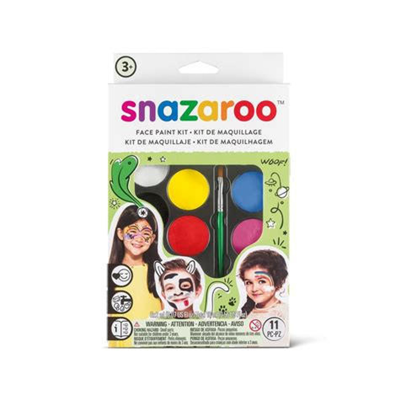Snazaroo™ Face Paint Brushes, 3 Pieces