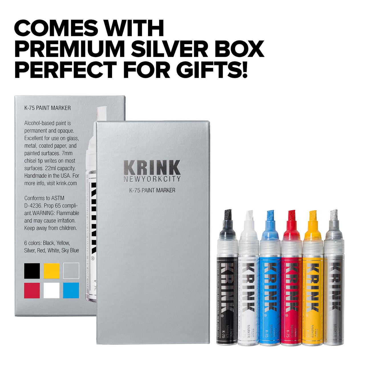 Krink K-75 Chisel Alcohol Paint Marker 7mm 22ml Black