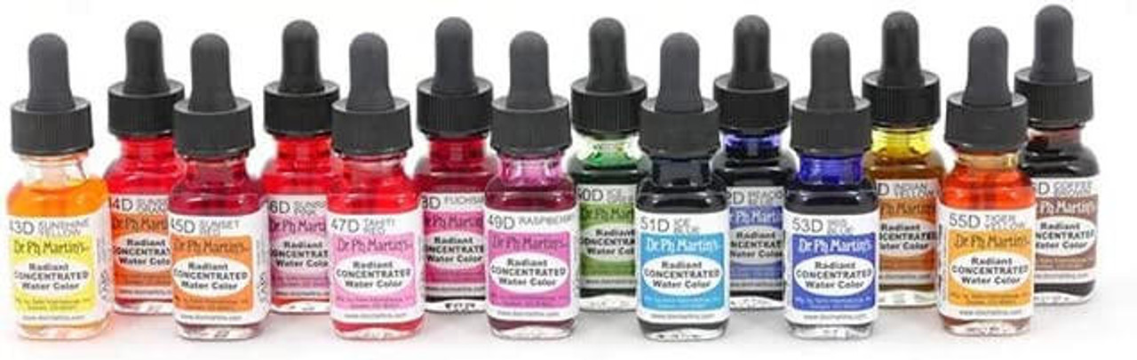 Dr. PH Martin's Radiant Concentrated Watercolor Set - 14 Colors - Set B