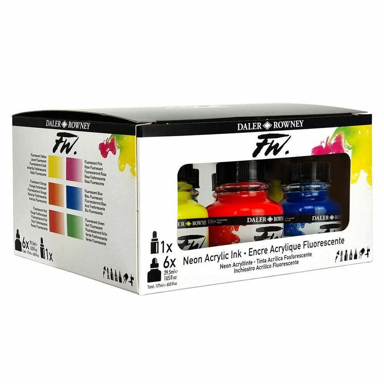 FW Acrylic Ink Neon Set of 6 - Sam Flax Atlanta