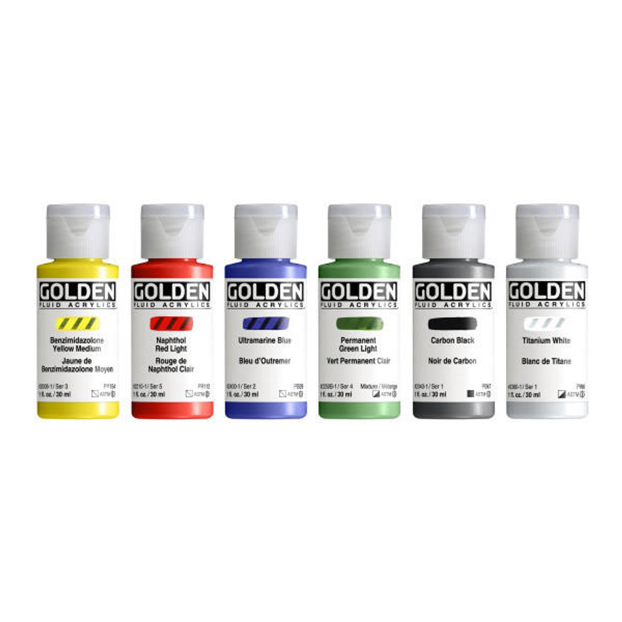 Golden : High Flow : Acrylic Paint : Airbrush Set : 6 x 30ml - Acrylic  Paint Sets - Art Sets - Color