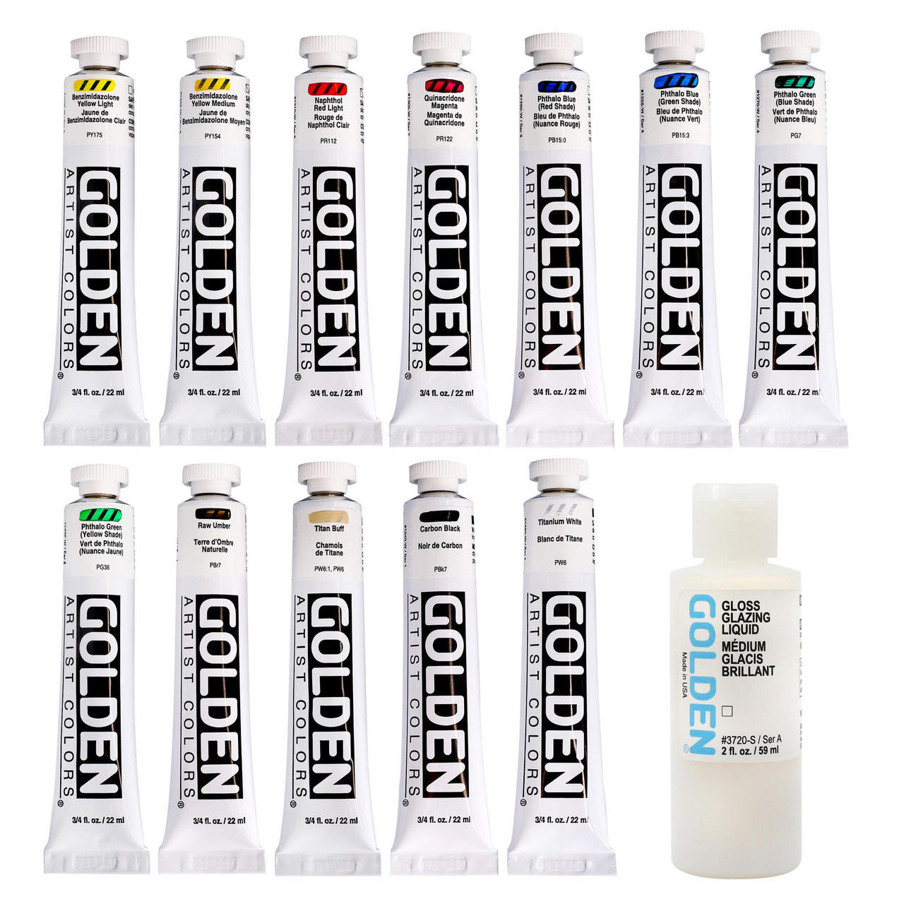 Golden Fluid Acrylic Set, 10-Color Fluid Mixing Set - Sam Flax Atlanta