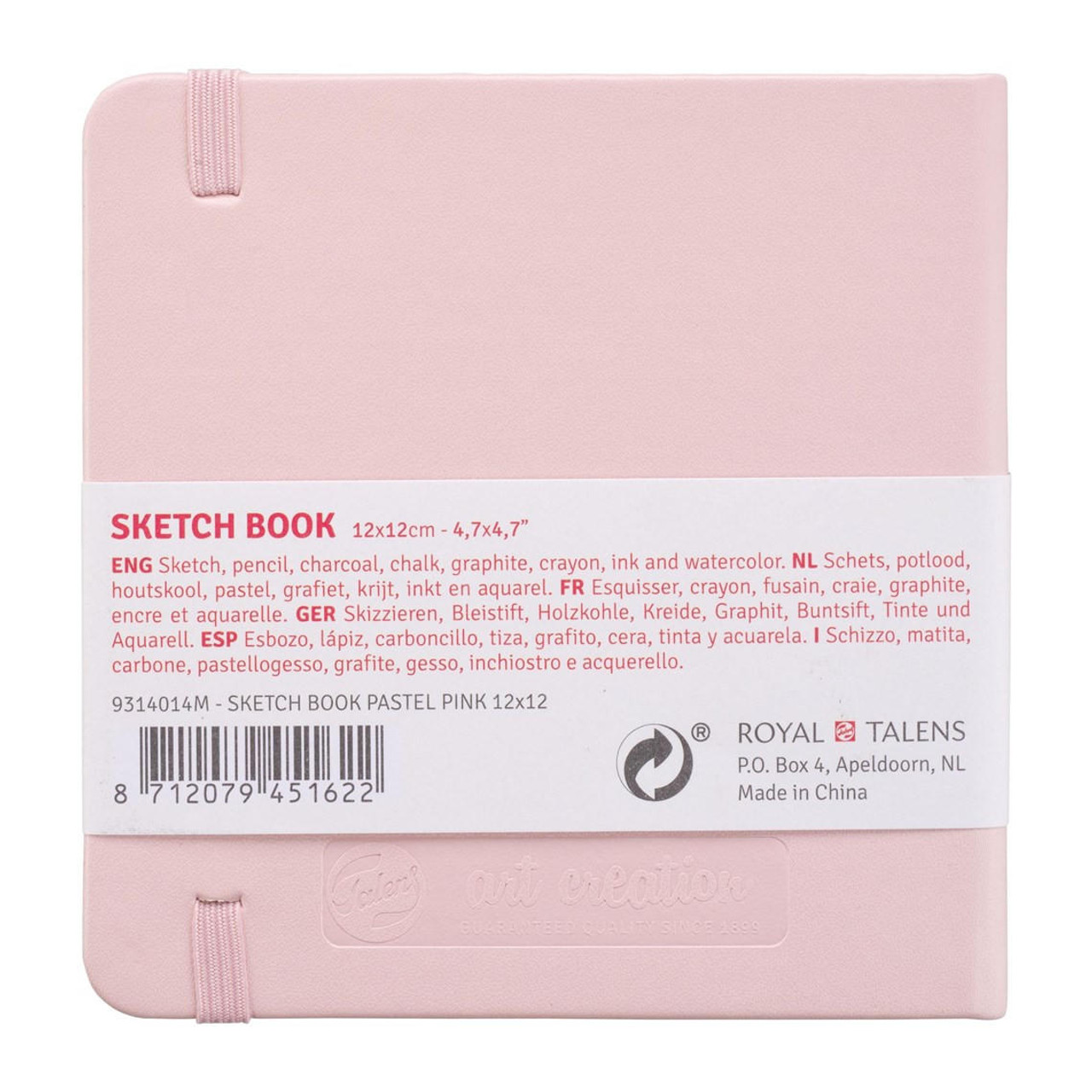 Art Creation Sketchbook - Pastel Pink 4.7 X 4.7 - Sam Flax Atlanta