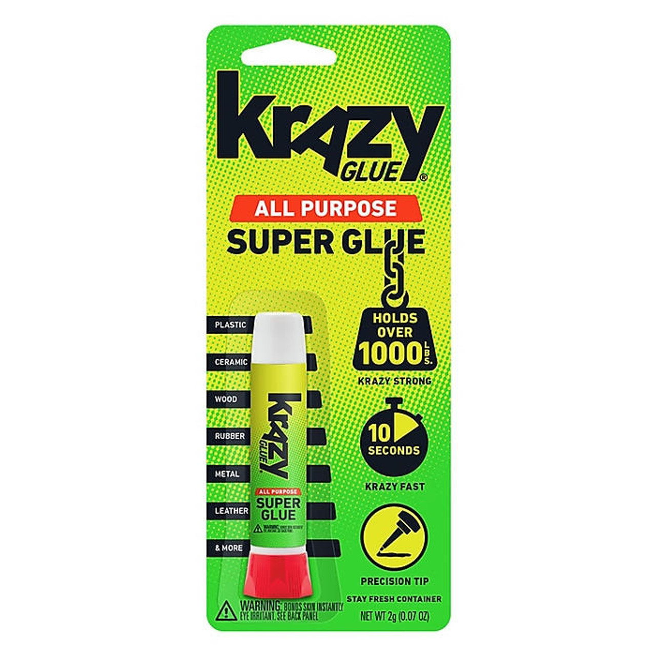 Elmer's Krazy Glue, All Purpose Super Glue, Precision Tip Applicator,  Fast-Drying, 0.07oz Bottle - Sam Flax Atlanta