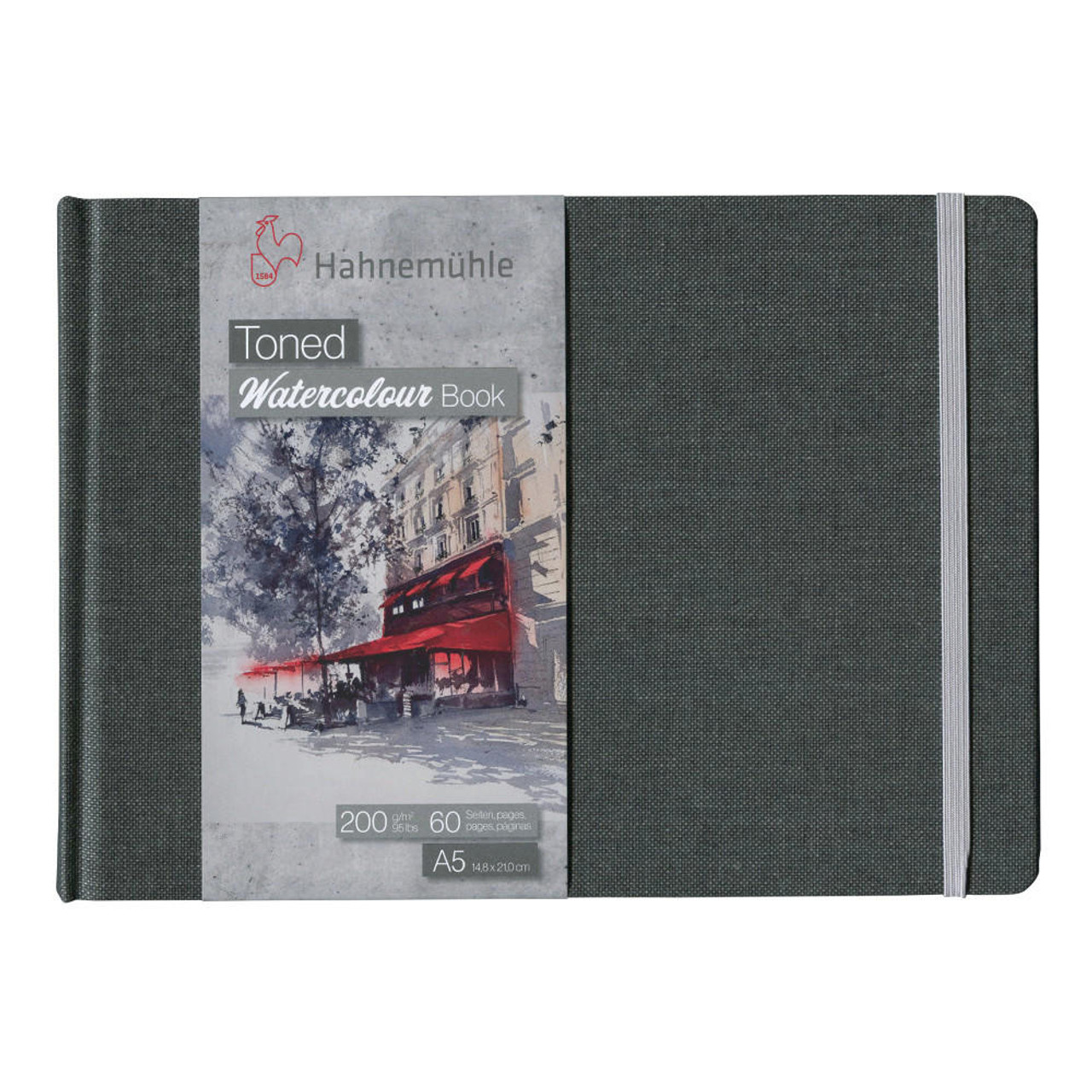 Hahnemuhle Toned Grey Watercolor Paper Book, 30 Sheets, Square, 5.5 x 5.5