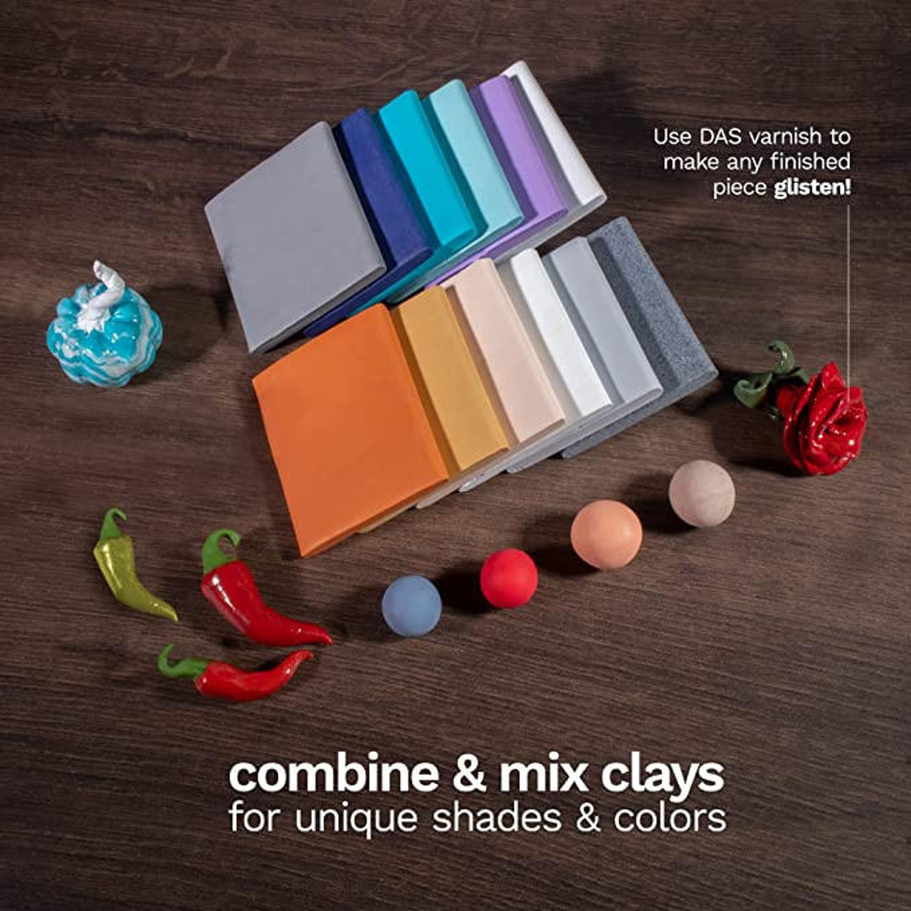 Das Smart Polymer Clay Set of 12 - Primary Colors - Sam Flax Atlanta