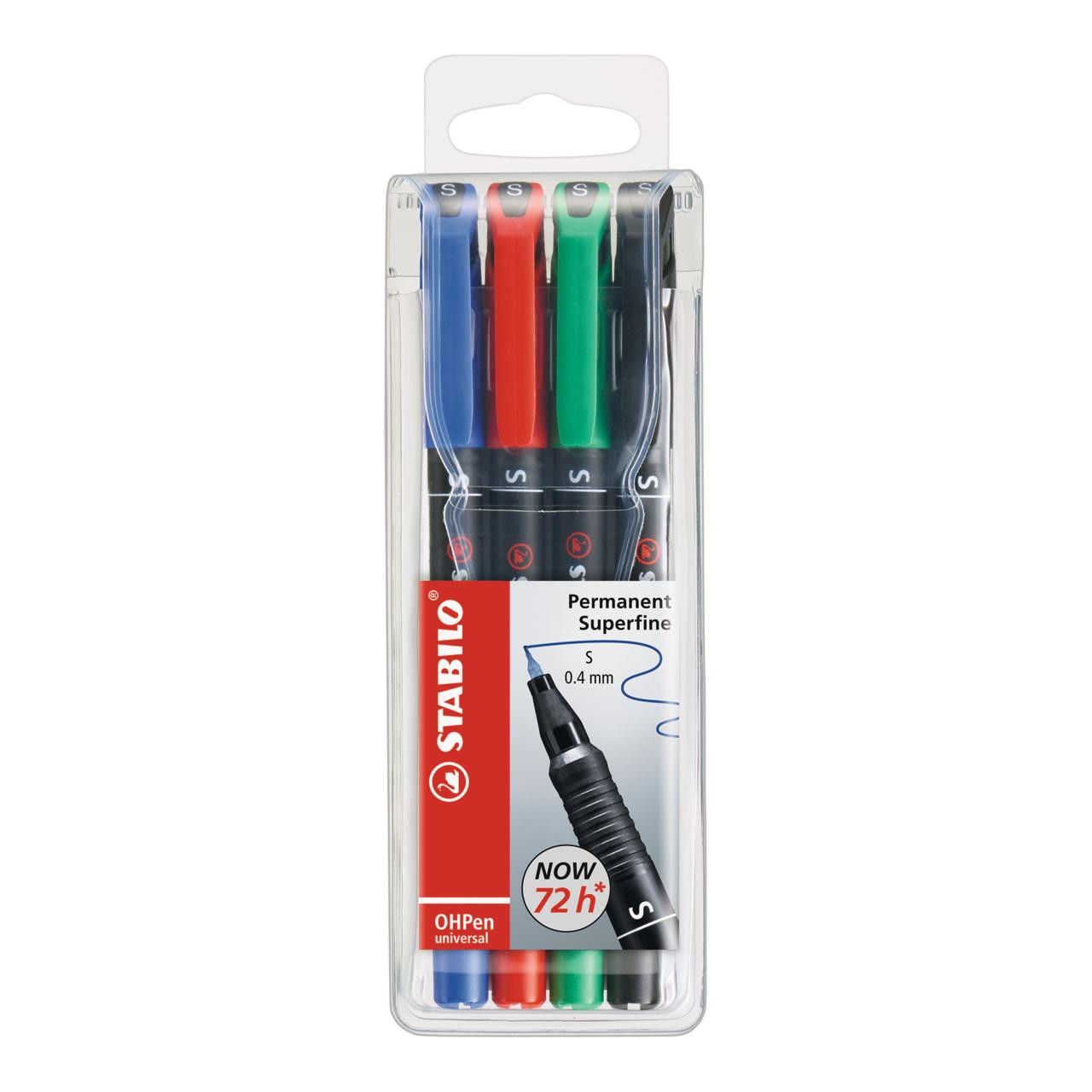 Stabillo OHPen Universal Pen - 4 Color Set - 4mm Permanent - Sam Flax  Atlanta