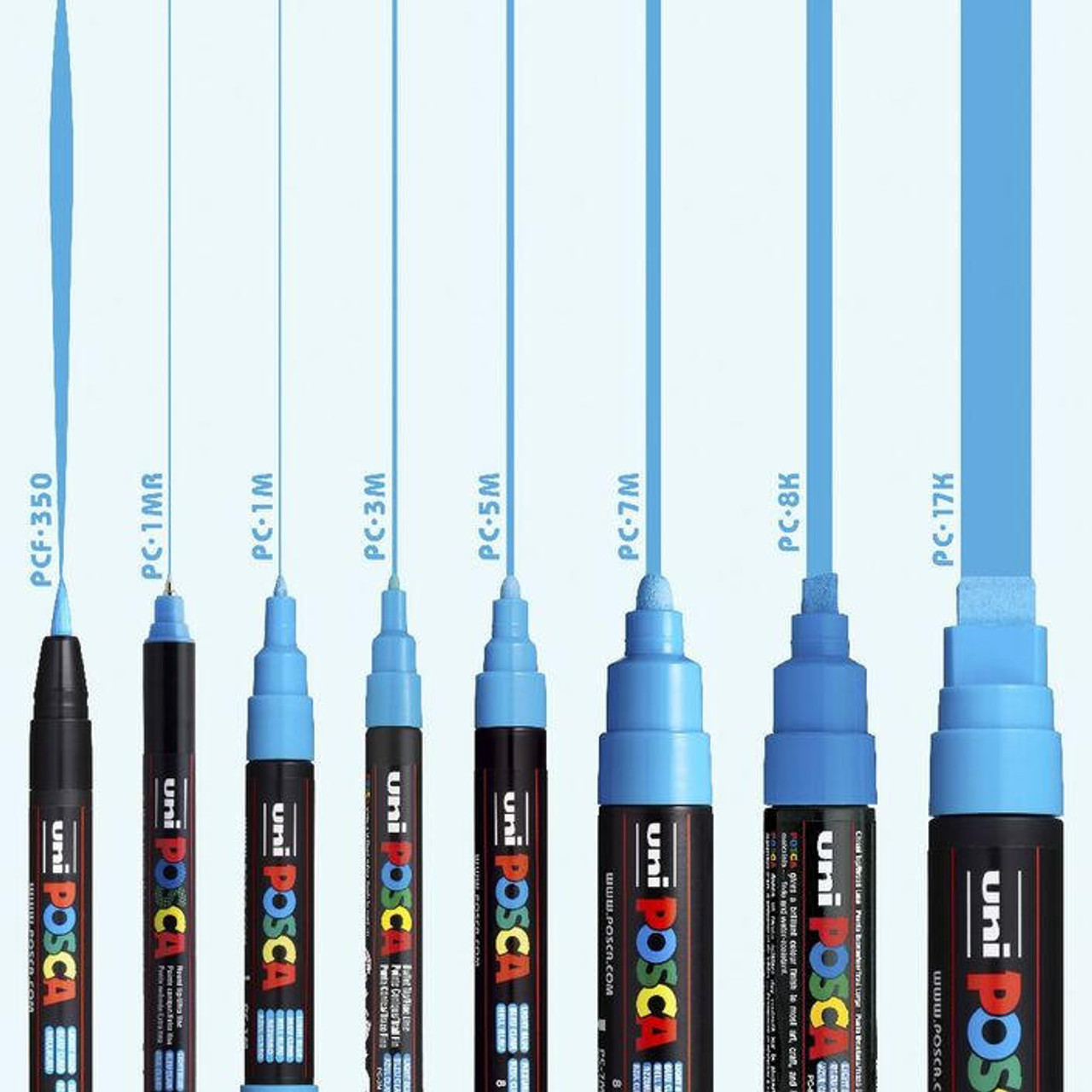 POSCA Paint Marker, PC-1M Extra Fine, Light Blue