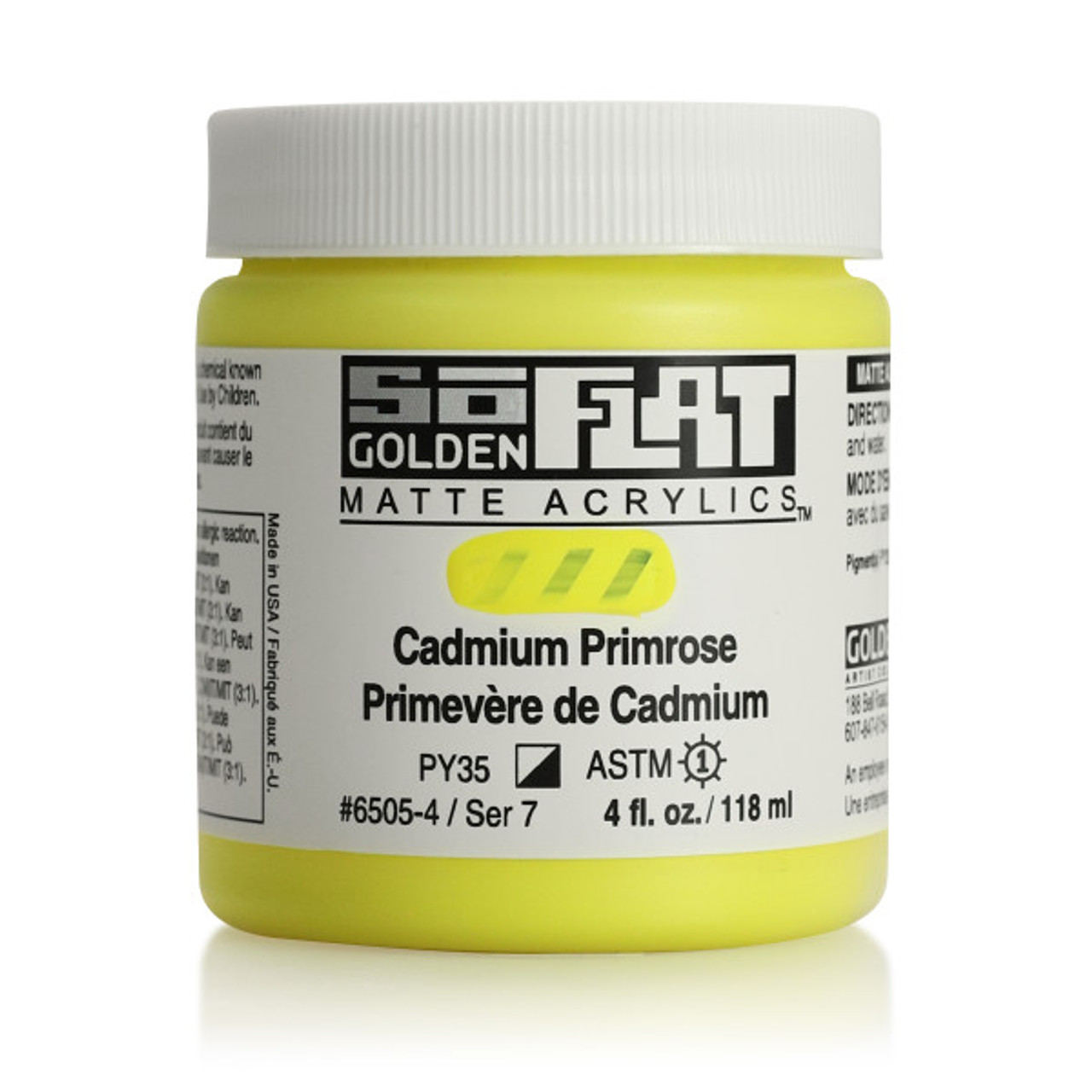 GOLDEN SoFlat Matte Acrylic - Cadmium Orange, 2oz Jar