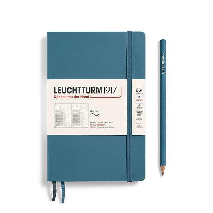 Leuchtturm Softcover Paperback (B6+) Notebook, Stone Blue, 123 p
