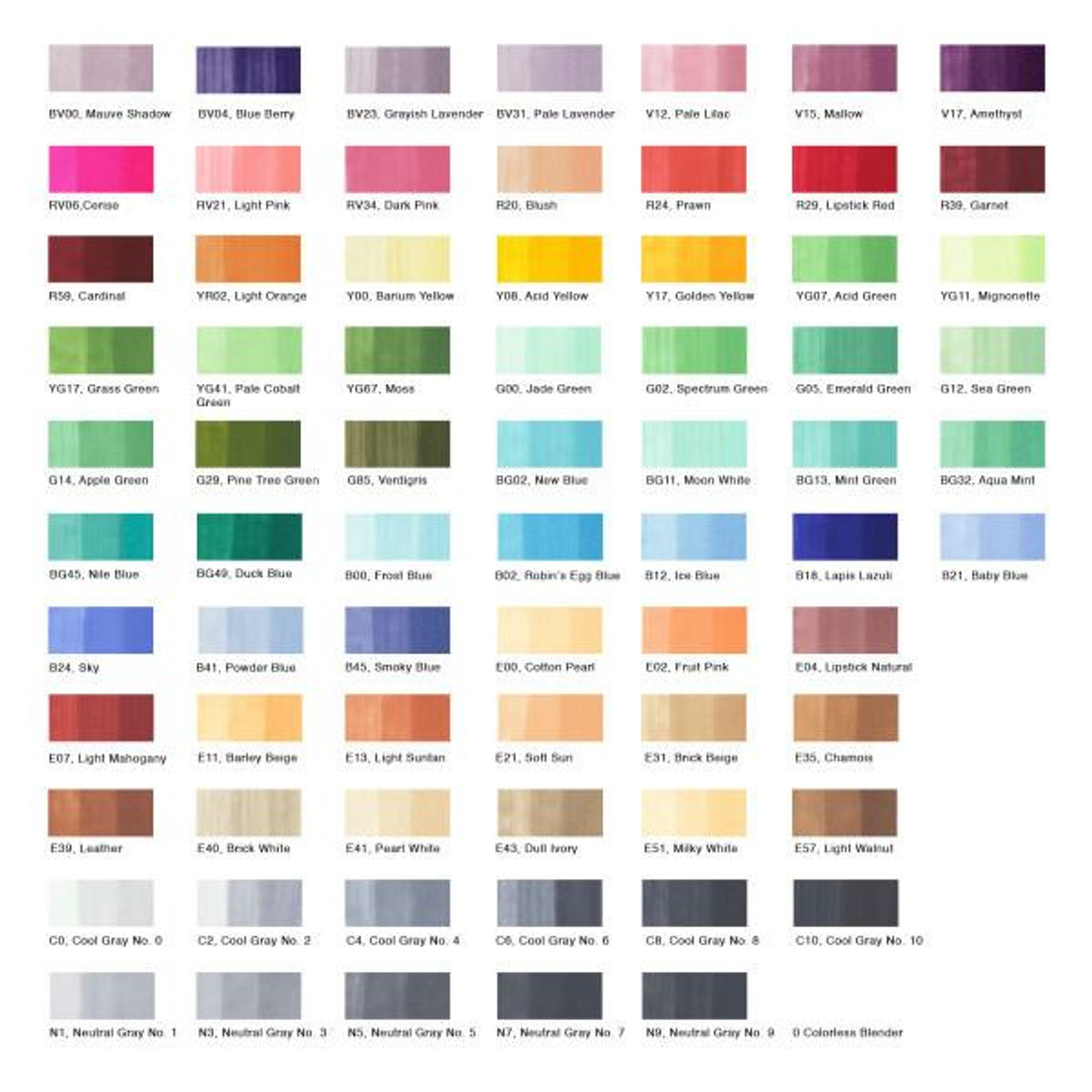 Copic Sketch Marker Set, 72-Piece Set, B, V2