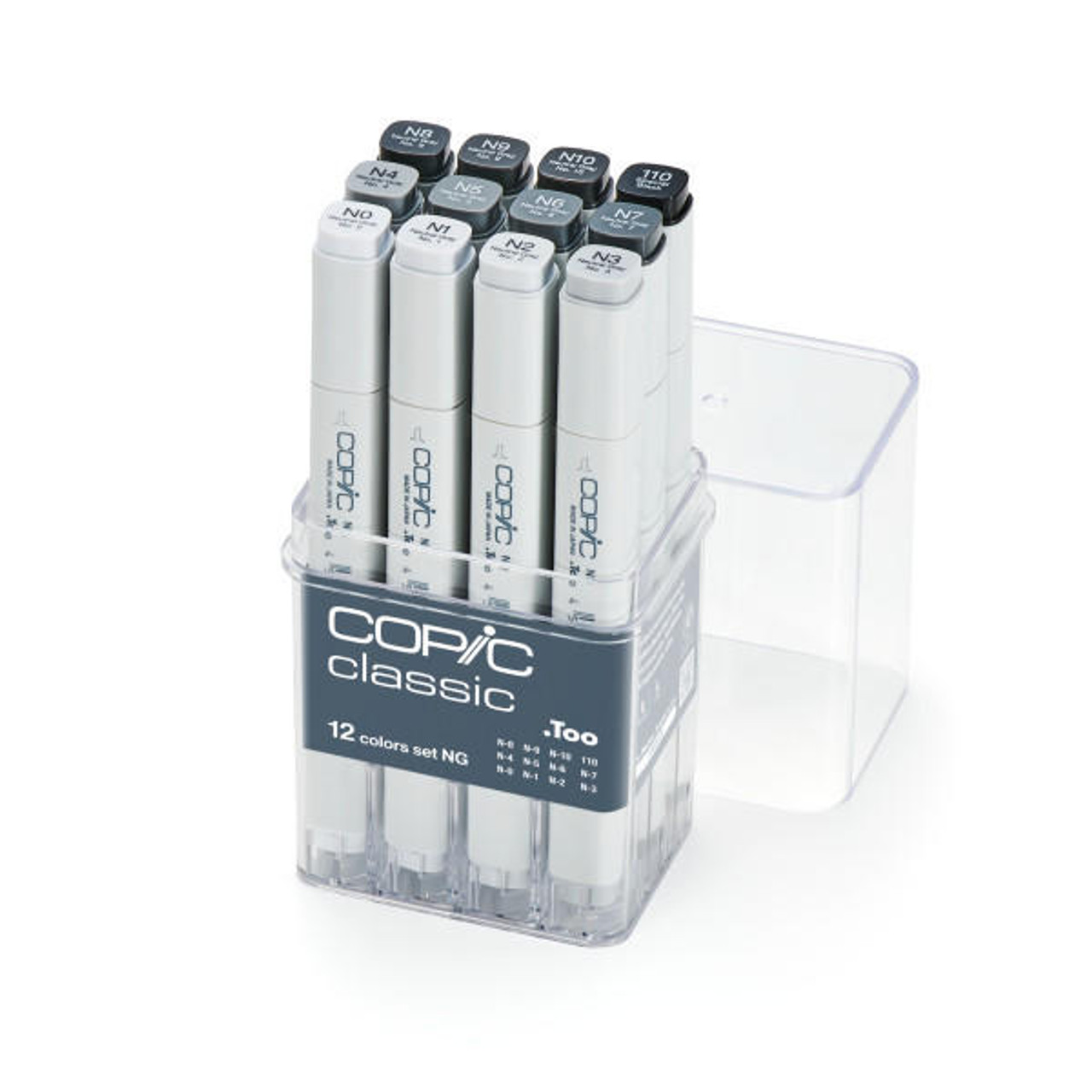 12-Pack Aqua Markers - Grey Set