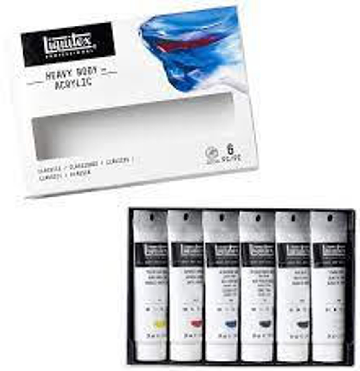 Liquitex Acrylic Color Set, 6-Colors, Fluorescents at