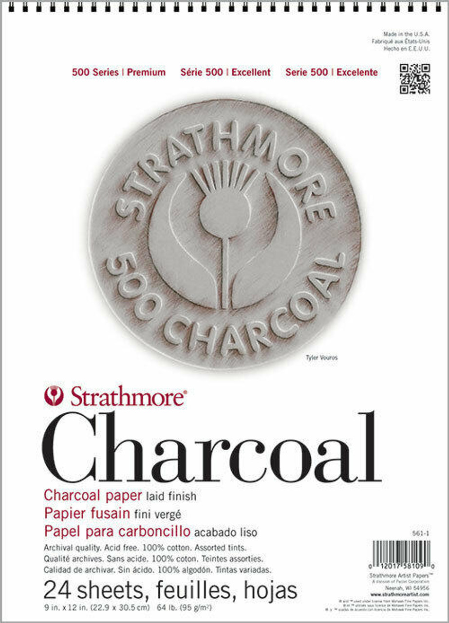 Charcoal Paper Sheets 500 Series, 19 x 25 - Black - 64 lb. (95 gsm) - Sam  Flax Atlanta