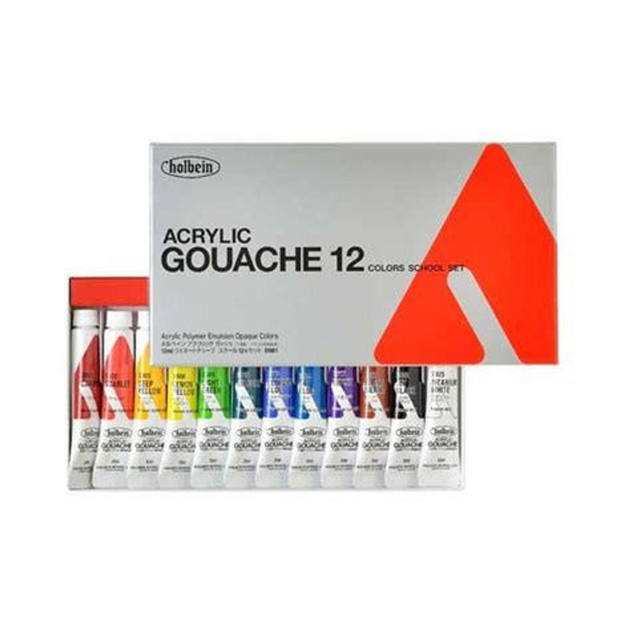 Acrylic Gouache School set of 12 - 12ml